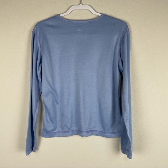 Patagonia Blue Long Sleeve Capilene Crew Neck Top Size Large - Picture 4 of 7